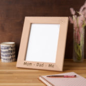 ベビーの写真ギフト、母+パパ=私10x8" レーザー彫刻フレーム (左)