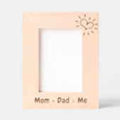 ベビーの写真ギフト、Mom + パパ= Me 5x7" レーザー彫刻フレーム (正面)