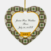 ベビーの写真クリスマリースパターン セラミックオーナメント (裏面)