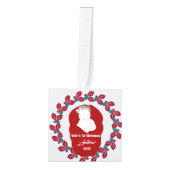 ベビーの写真スカンジナビアの北欧クリスマス キューブオーナメント (正面)