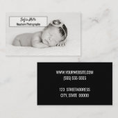 ベビーの写真撮影の生まれたばかりのなカメラマンの写真 名刺 (正面/裏面)