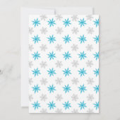 ベビーの冬の外の寒い赤ちゃんシャワー 招待状 (裏面)