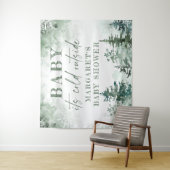 ベビーの冬の森の外の冷たい歓迎 タペストリー (インサイチュ)