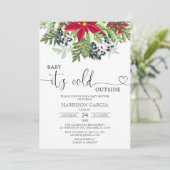 ベビーの冬の赤ちゃんシャワー外で寒さ 招待状 (スタンド正面)