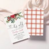 ベビーの冬の赤ちゃんシャワー外で寒さ 招待状