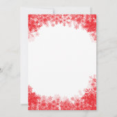 ベビーの冬の雪片ベビーシャワーの外での寒さ 招待状 (裏面)