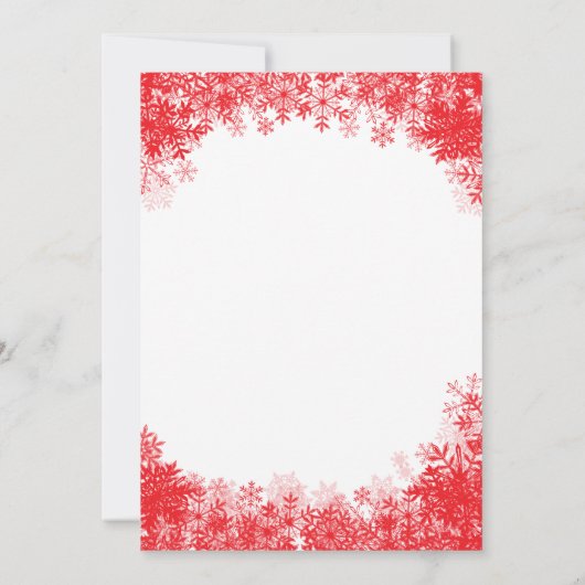 ベビーの冬の雪片ベビーシャワーの外での寒さ 招待状 (裏面)