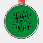 ベビーの冷たいクリスマスの飾り付け メタルオーナメント (正面)