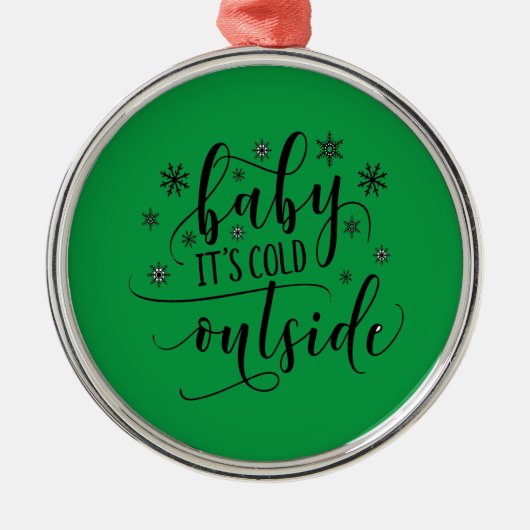 ベビーの冷たいクリスマスの飾り付け メタルオーナメント (正面)