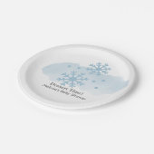 ベビーの冷たい冬のスノーフレークのデザート ペーパープレート (アングル)