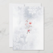 ベビーの冷たい外のほこりっぽい青い赤ちゃんシャワー 招待状 (裏面)