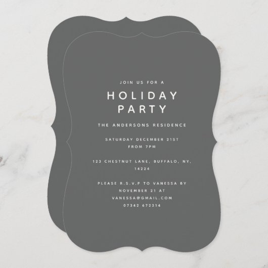 ベビーの冷たい外の休日のパーティーの招待。 セーブザデート (正面/裏面)