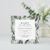 ベビーの冷たい外の休日のパーティーの招待。 案内状 (スタンド正面)