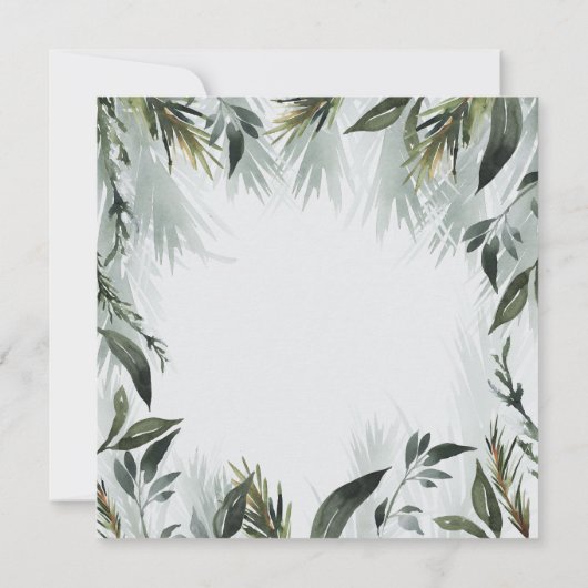 ベビーの冷たい外の休日のパーティーの招待。 案内状 (裏面)