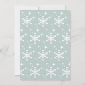 ベビーの冷たい外の休日パーティーの招待 セーブザデート (裏面)