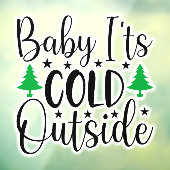 ベビーの冷たい外の窓が引っ掛かる ウィンドウサイン (シート3)