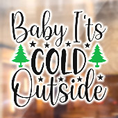 ベビーの冷たい外の窓が引っ掛かる ウィンドウサイン (シート2)