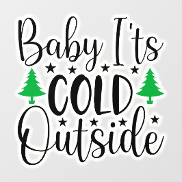 ベビーの冷たい外の窓が引っ掛かる ウィンドウサイン