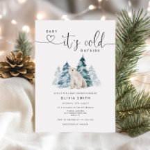 ベビーの冷たい外の赤ちゃんシャワー招待