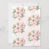 ベビーの冷たい外ピンクのクリスマスベビーシャワー 招待状 (裏面)