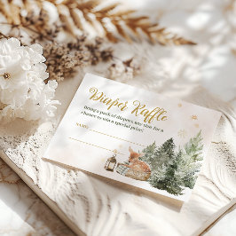 ベビーの冷たい外素朴鹿の冬の赤ちゃんシャワー エンクロージャーカード