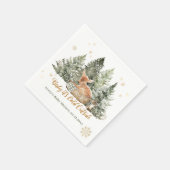 ベビーの冷たい外素朴鹿の冬の赤ちゃんシャワー スタンダードカクテルナプキン (角)