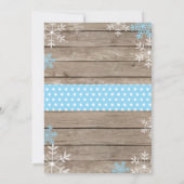 ベビーの冷たい屋外の青い男の子のベビーシャワー 招待状 (裏面)