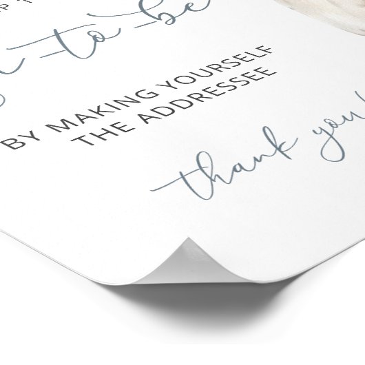 ベビーの冷たい赤ちゃんシャワー住所と封筒 ポスター (角)