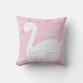 ベビーの出生証明書の枕 クッション (正面)