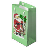 ベビーの初めてのクリスマスかわいいサンタサイン スモールペーパーバッグ (正面アングル)