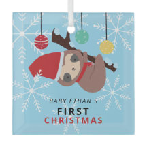 ベビーの初めてのクリスマスかわいいスロッスウィンターホリデイ