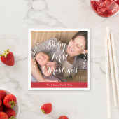 ベビーの初めてのクリスマスかわいい紙ナプキンス スタンダードカクテルナプキン (インサイチュ)