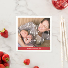 ベビーの初めてのクリスマスかわいい紙ナプキンス スタンダードカクテルナプキン