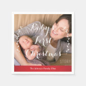 ベビーの初めてのクリスマスかわいい紙ナプキンス スタンダードカクテルナプキン (正面)