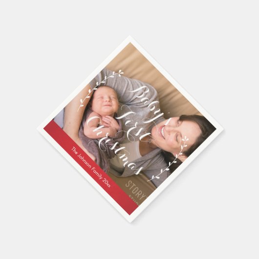 ベビーの初めてのクリスマスかわいい紙ナプキンス スタンダードカクテルナプキン (角)