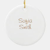 ベビーの初めてのクリスマスくまは円のオーナメントを妨げます セラミックオーナメント (裏面)