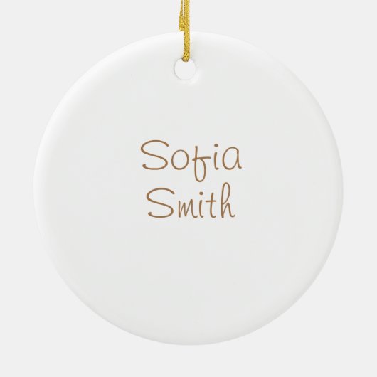 ベビーの初めてのクリスマスくまは円のオーナメントを妨げます セラミックオーナメント (裏面)