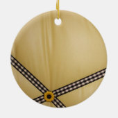 ベビーの初めてのクリスマスののまわりにのオーナメント セラミックオーナメント (裏面)