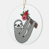 ベビーの初めてのクリスマスのオーナメントのカスタムなオーナメント セラミックオーナメント (左)