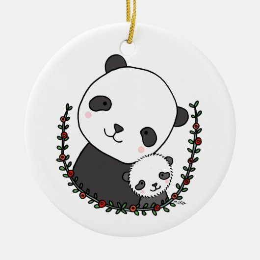 ベビーの初めてのクリスマスのオーナメントのカスタムなオーナメント セラミックオーナメント (正面)