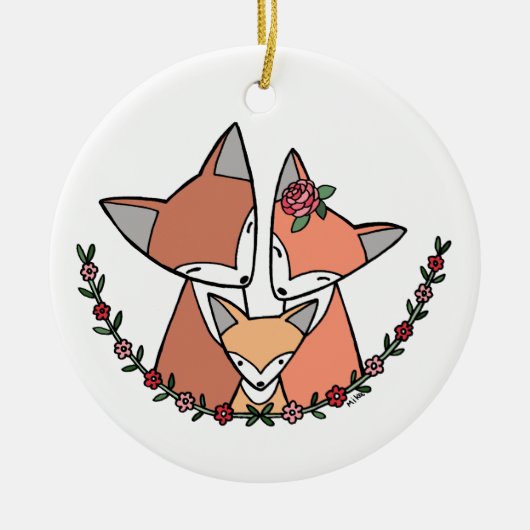 ベビーの初めてのクリスマスのオーナメントのカスタムなベビーのギフト セラミックオーナメント (正面)