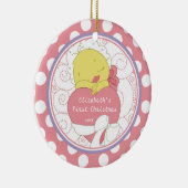 ベビーの初めてのクリスマスのオーナメントの大切なアヒル セラミックオーナメント (右)