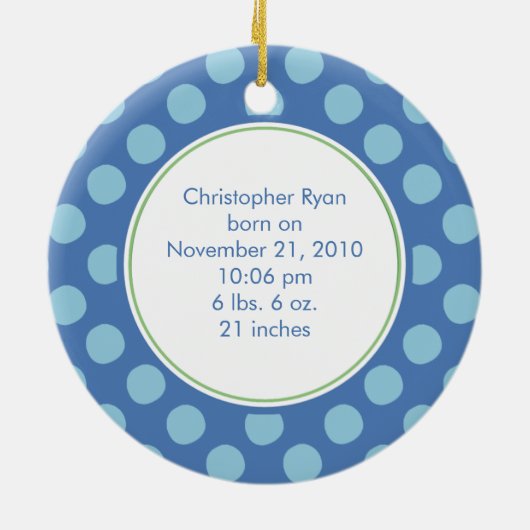 ベビーの初めてのクリスマスのオーナメントの大切なライオン セラミックオーナメント (裏面)