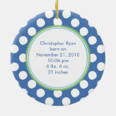 ベビーの初めてのクリスマスのオーナメントの大切な子犬 セラミックオーナメント (裏面)