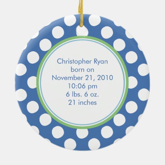 ベビーの初めてのクリスマスのオーナメントの大切な子犬 セラミックオーナメント (裏面)