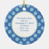 ベビーの初めてのクリスマスのオーナメントの大切な猿 セラミックオーナメント (裏面)