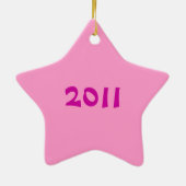 ベビーの初めてのクリスマスのオーナメント セラミックオーナメント (裏面)