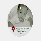 ベビーの初めてのクリスマスのオーナメント セラミックオーナメント (右)