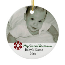 ベビーの初めてのクリスマスのオーナメント