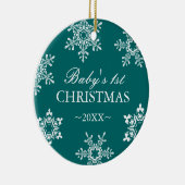 ベビーの初めてのクリスマスのオーナメント セラミックオーナメント (右)